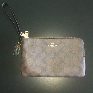 NWT Coach Signature Double Zip Wallet